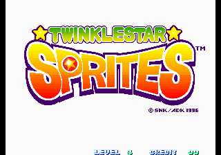 Twinkle Star Sprites title screen for Neo Geo